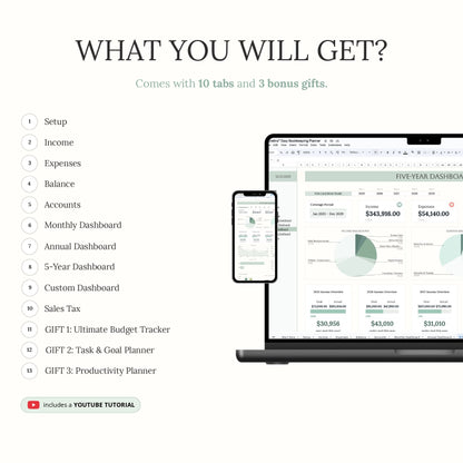 Aureline Easy Bookkeeping Planner