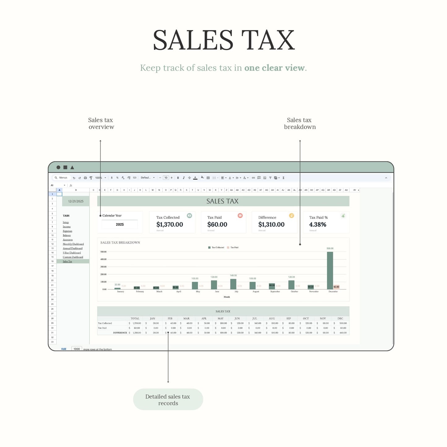 Aureline Easy Bookkeeping Planner