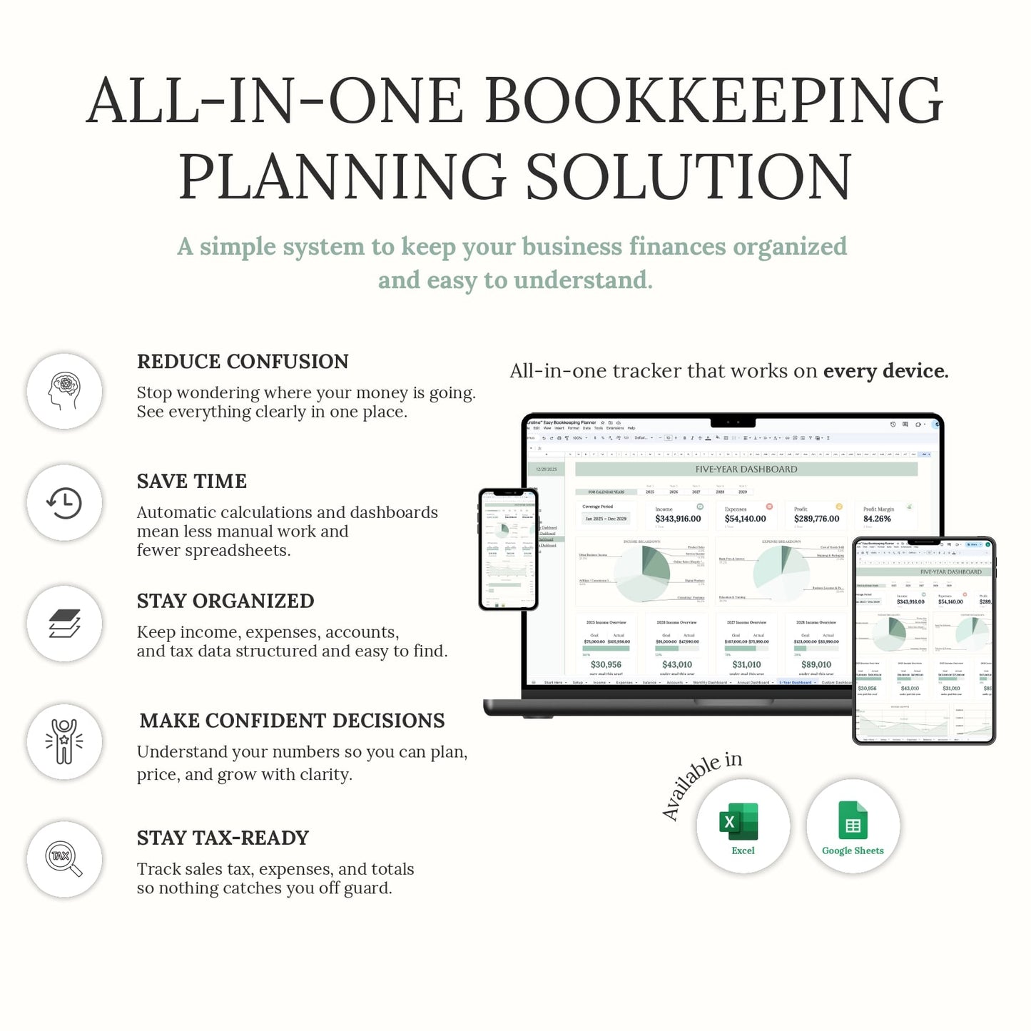 Aureline Easy Bookkeeping Planner